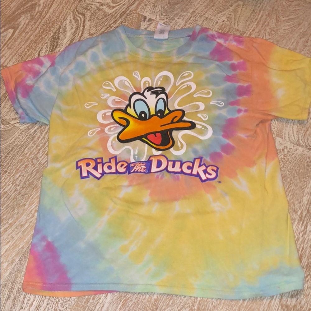 Vintage Branson ride the ducks shirt tie dye med